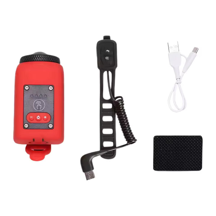Clacson elettrico e faro 2-in-1 in rosso con parti incluse