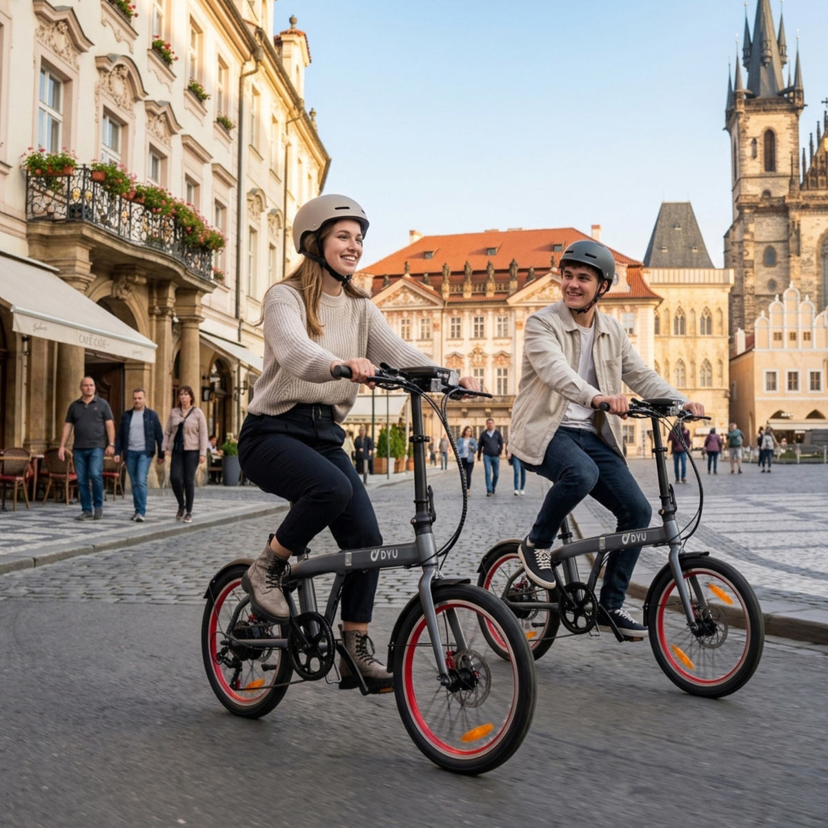 DYU SP1 vikbar elcykel med lätt och vikbar konstruktion för resor – Wheelyshop