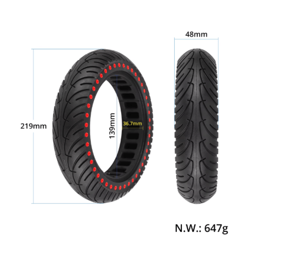 Däck 8,5" Semi - solida Xiaomi - Dot Edition - Reservdel - Wheelyshop