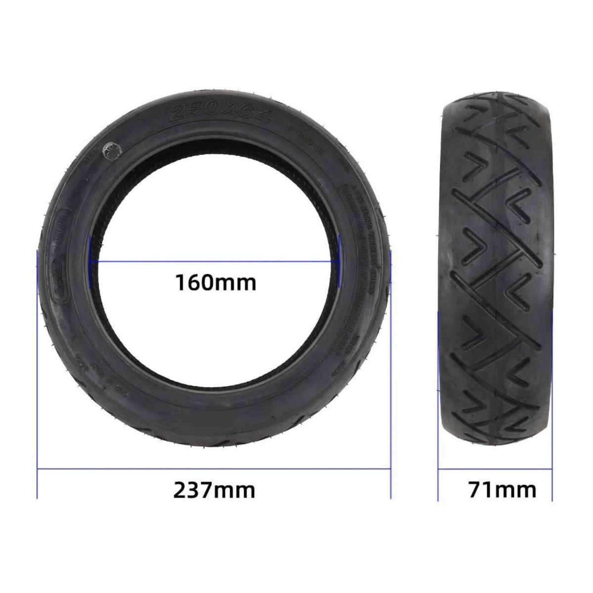 Däck 10" Luft NAVEE S65 - Anti punkteringsgel - Reservdel - Wheelyshop