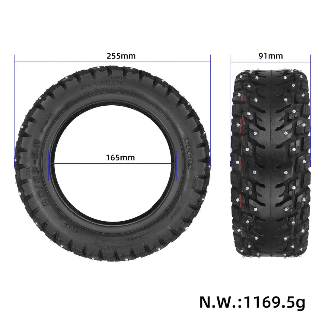 Pneumatico chiodato gonfiabile da 10 pollici 90/65-6.5 Kaabo/Vsett/Dualtron/Zero - Ricambio - Wheelyshop