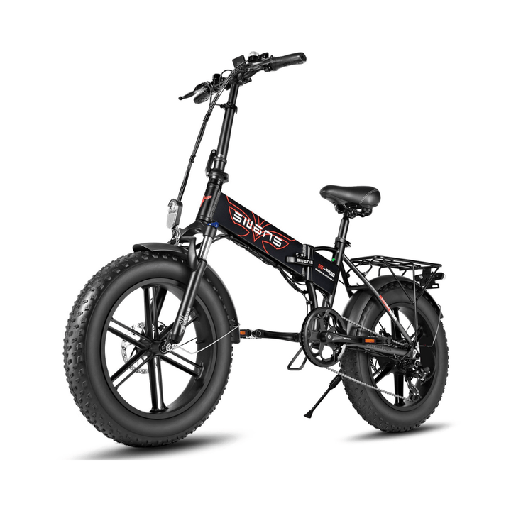 ENGWE EP-2 Pro bici elettrica pieghevole fat bike di colore marrone, vista di tre quarti