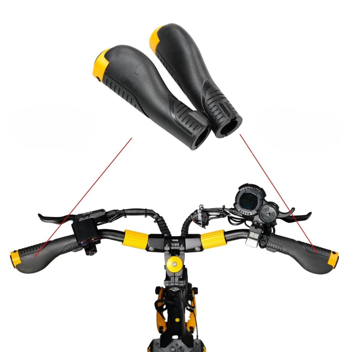 Gummihandtag med blinkers VSETT 10+ - Reservdel - Wheelyshop