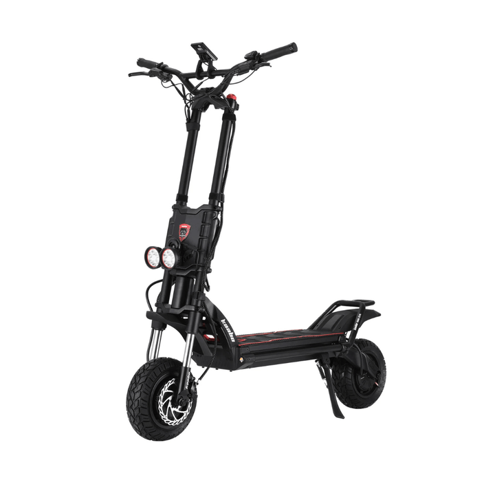 Monopattino elettrico KAABO WOLF KING GTR MAX visto di tre quarti in colore nero