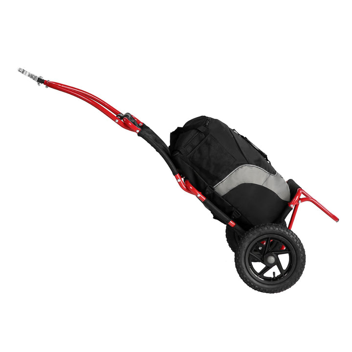 Carrello da traino Smart in rosso visto di lato