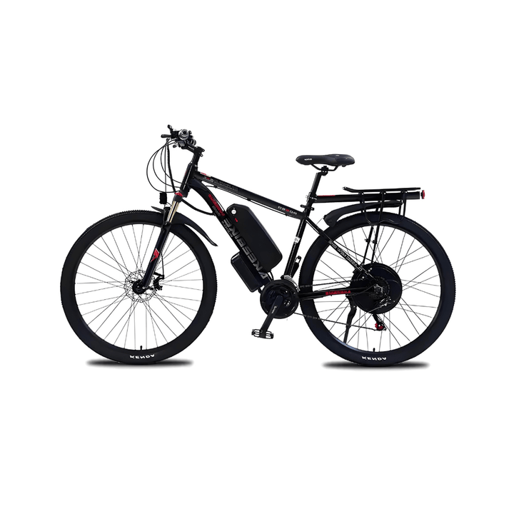 Bici elettrica Wheely XAL270 vista di lato in colore nero