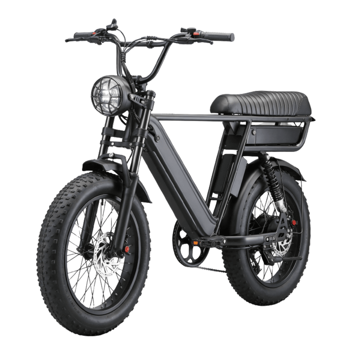 Fat bike elettrica YANGOR Y20 Pro Max vista di fronte in colore nero