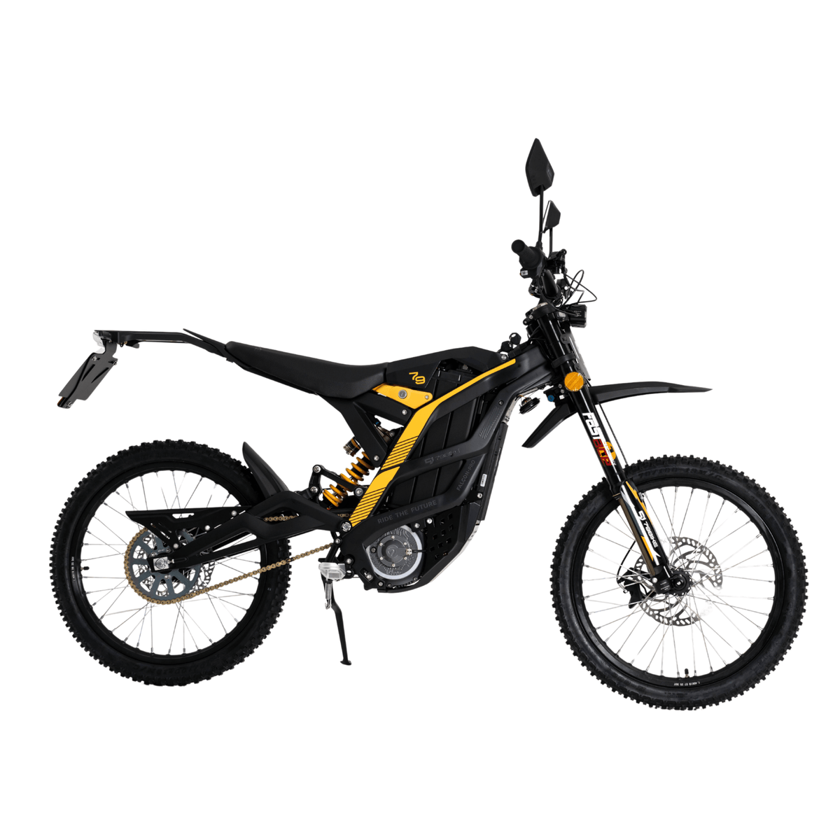 Moto da cross elettrica 79BIKE Falcon Pro RL vista di lato in colore nero