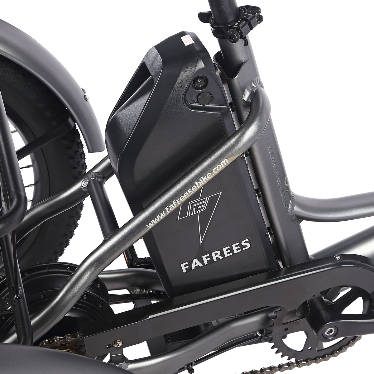 Fafrees F20 Mate elektrisk trehjuling med fokus på batteriet