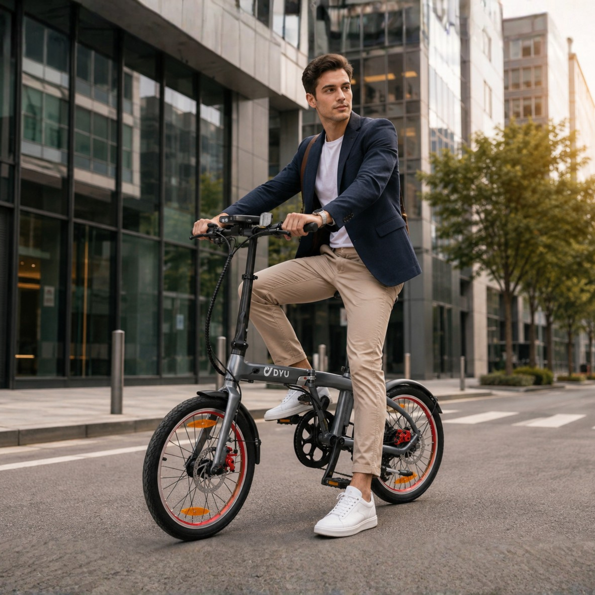 DYU SP1 vikbar elcykel med momentsensor och 250W motor i samverkan – Wheelyshop