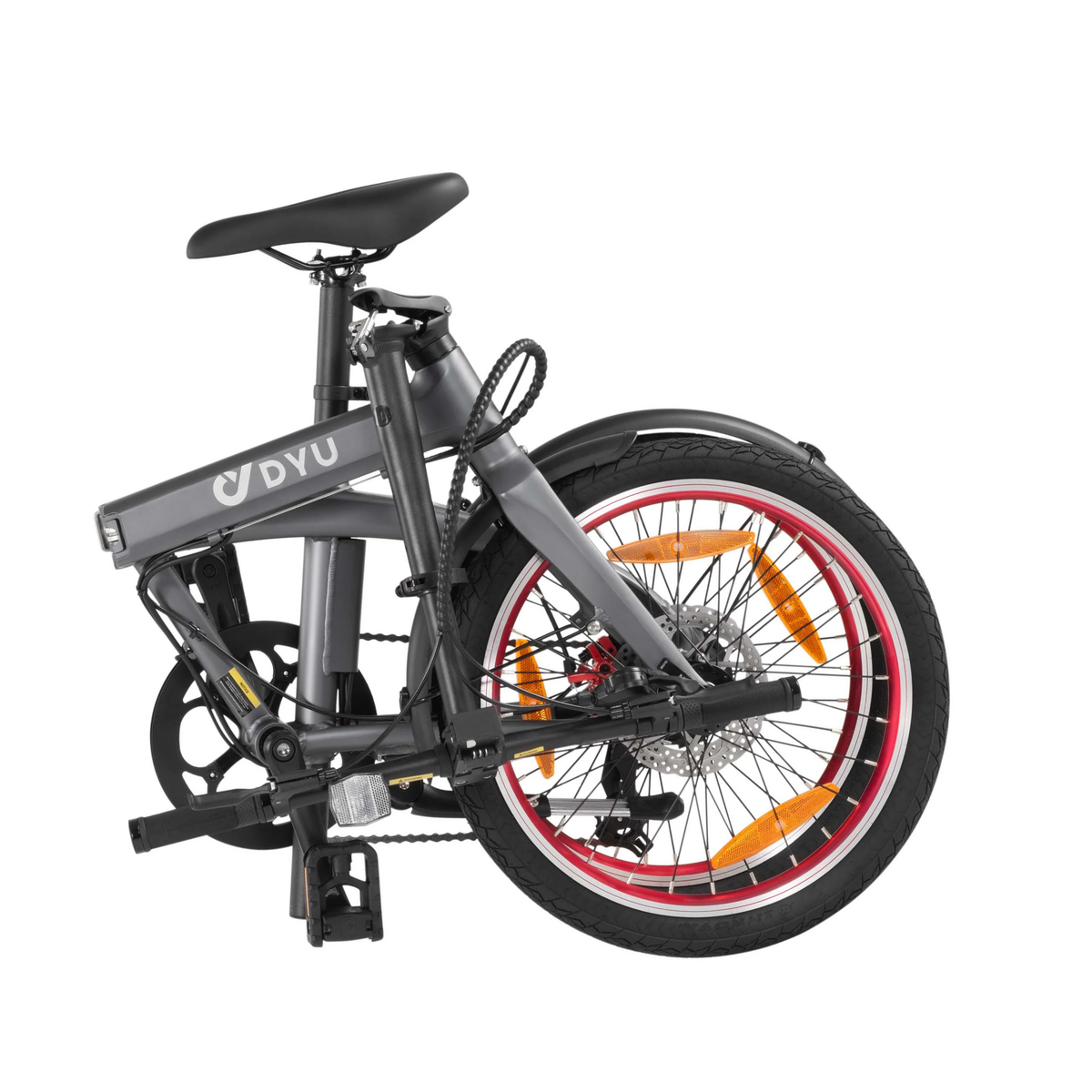 DYU SP1 vikbar elcykel med USB-A-port för laddning av mobil på språng – Wheelyshop