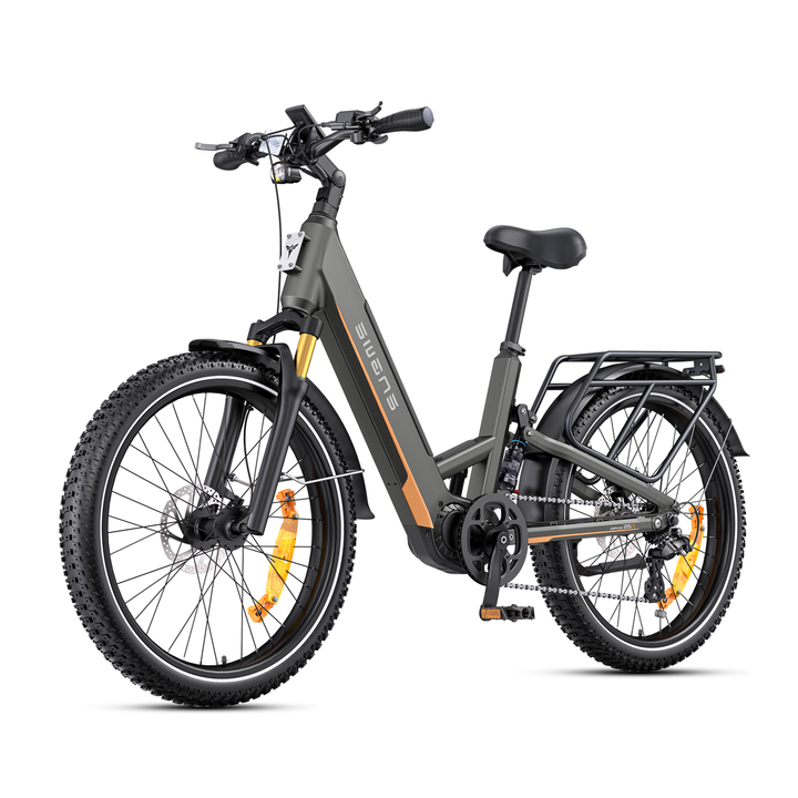 Fat bike elettrica ENGWE E26 3.0 PRO vista di tre quarti in colore grigio