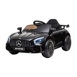Auto elettrica per bambini Mercedes AMG GT vista di tre quarti in colore nero