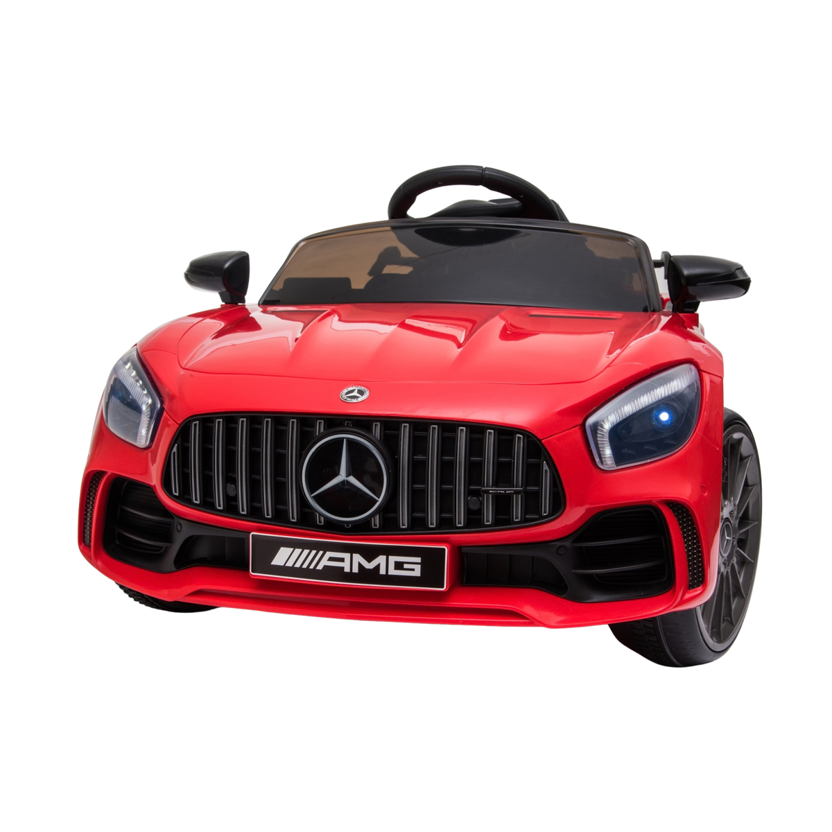 Auto elettrica per bambini Mercedes AMG GT vista di fronte in colore rosso