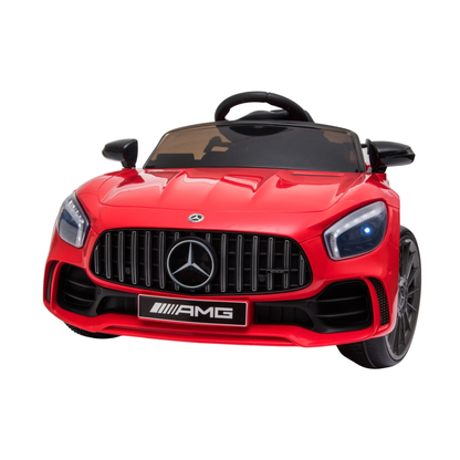 Auto elettrica per bambini Mercedes AMG GT vista di fronte in colore rosso