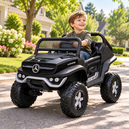 Macchina elettrica per bambini Mercedes Benz Unimog Truck - Wheelyshop
