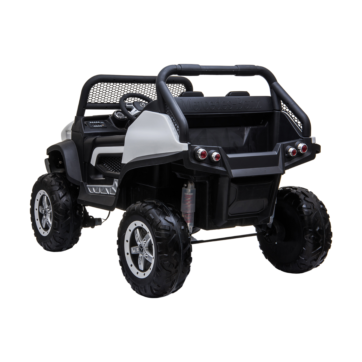 Macchina elettrica per bambini Mercedes Benz Unimog Truck con pneumatici pieni – Wheelyshop