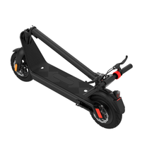 Monopattino elettrico HX X9 Pro Max piegato, in vista di tre quarti