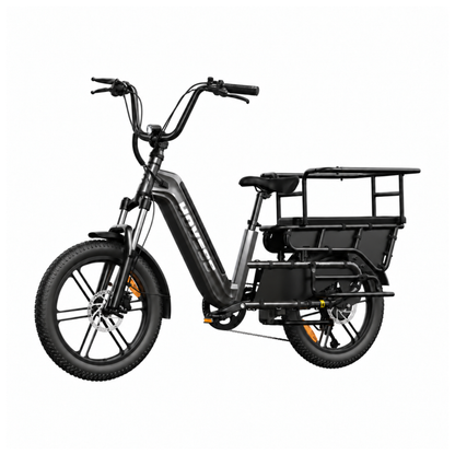 Bici elettrica HOVSCO HovCart vista di tre quarti in colore nero