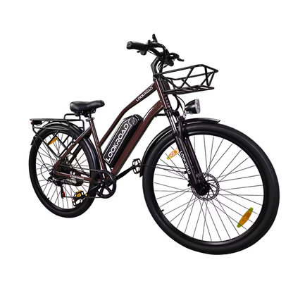 LOOKROAD L28 elcykel med främre korg och bakre pakethållare – Wheelyshop