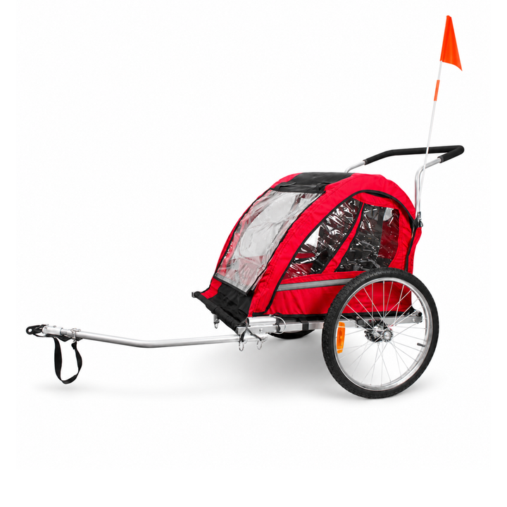 Rimorchio bici per bambini Smart BT511 visto di lato