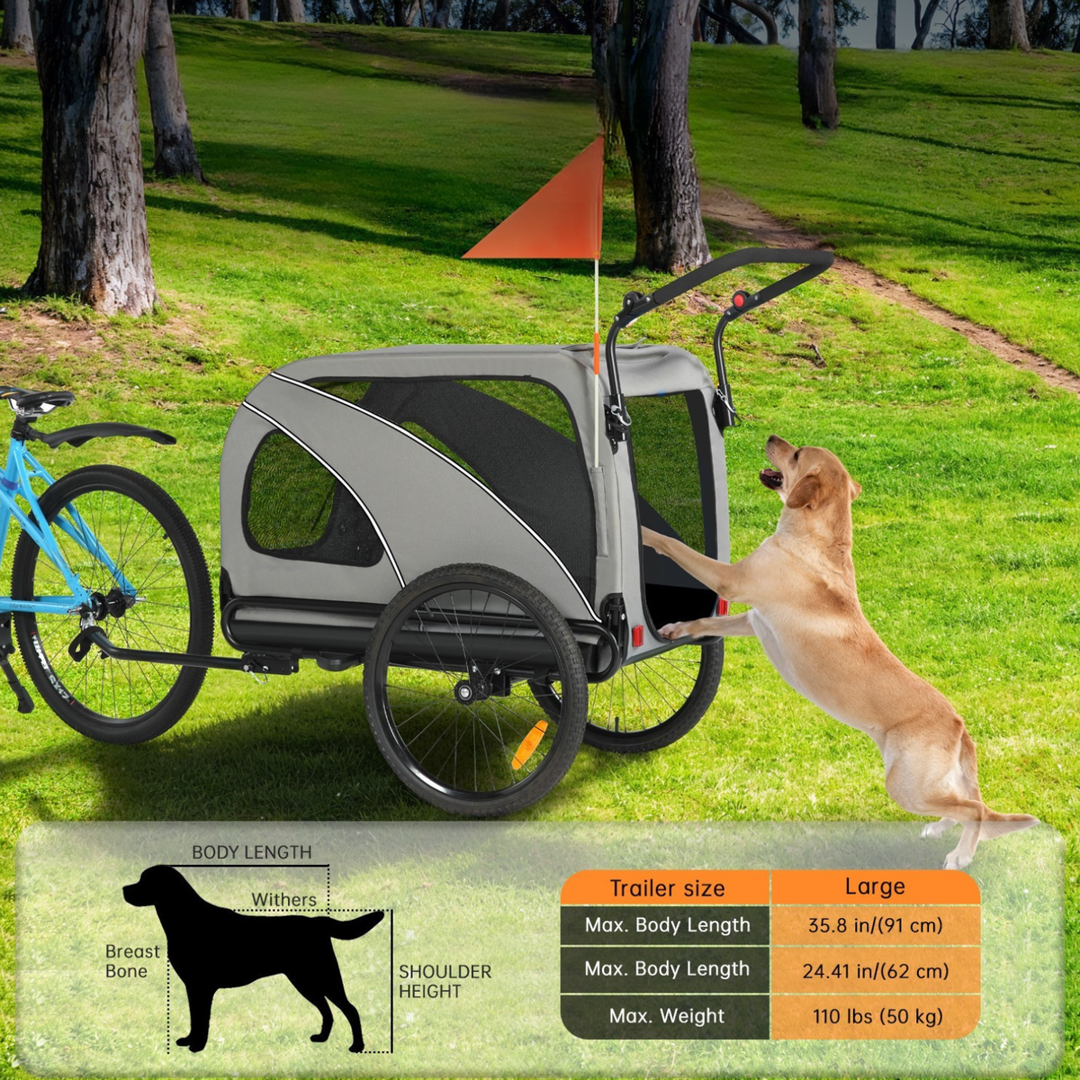Smart husdjursvagn cykel 10202NS med väderskydd och insektsnät – Wheelyshop