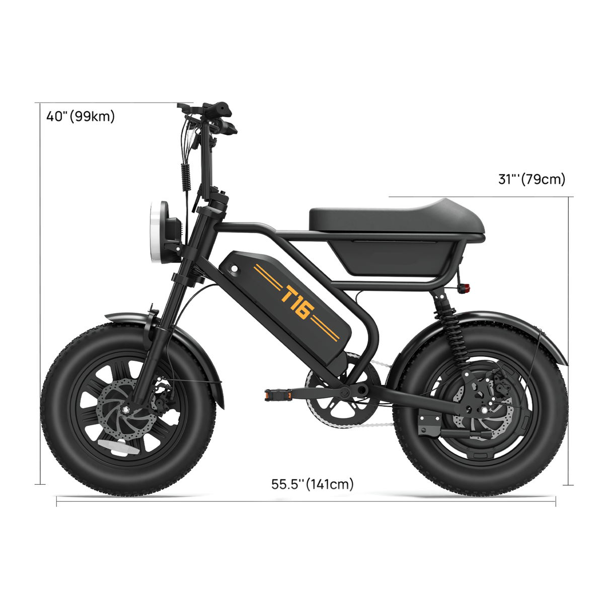 URLIFE T16 elcykel med vikbart säte – Wheelyshop