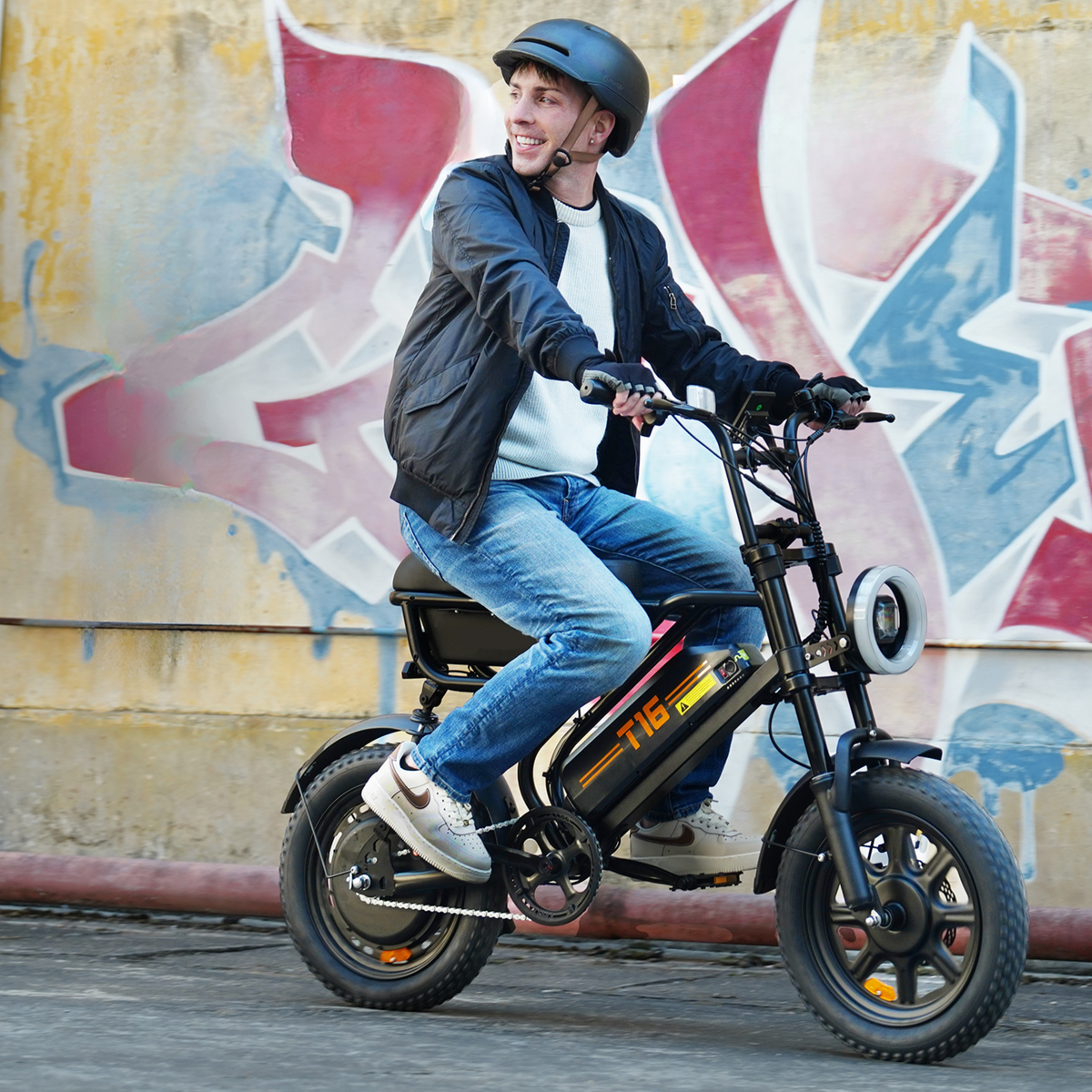 URLIFE T16 elcykel med fjädring fram och bak – Wheelyshop