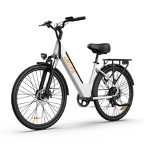 Bici elettrica URLIFE E26 vista di tre quarti in colore bianco