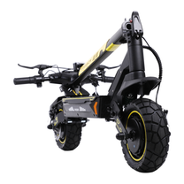 Monopattino elettrico Wheely - H7 nero e giallo con piantone abbassato e pneumatici tassellati