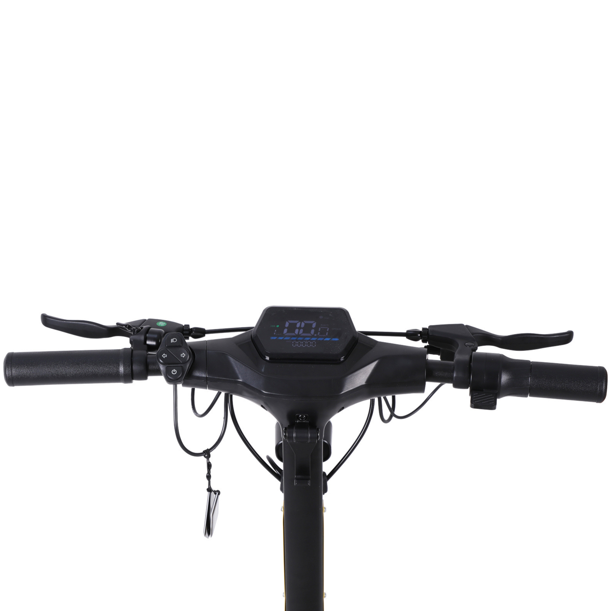 Manubrio del Wheely - H7 visto da davanti con display, leva del freno e pulsanti