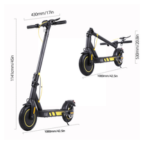 Disegno con le misure del monopattino elettrico Wheely J04