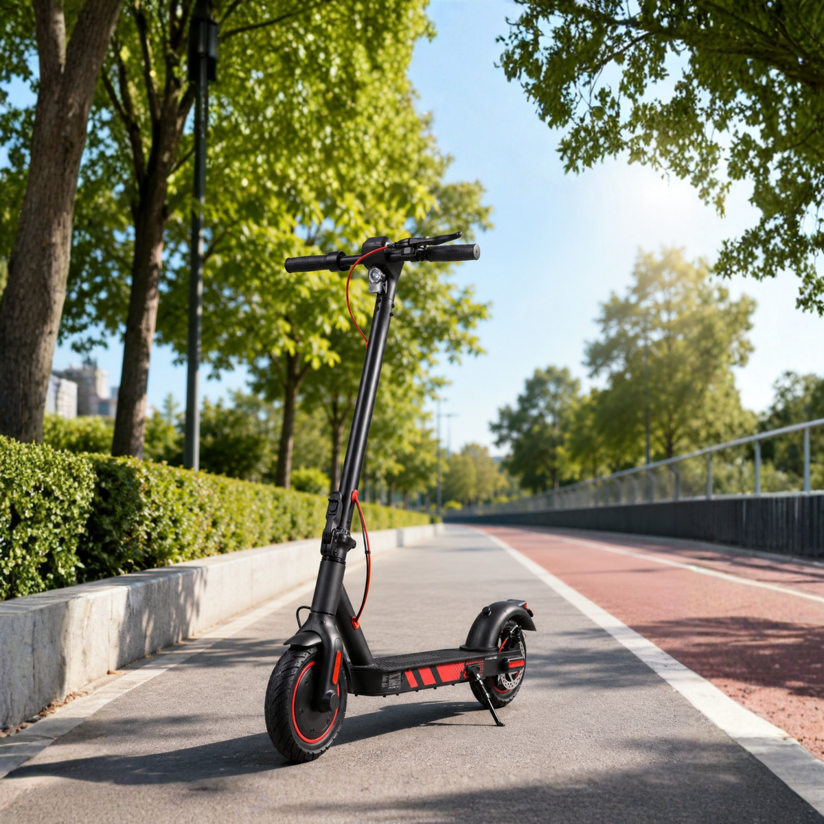 Monopattino elettrico Wheely J04 visto di tre quarti su strada