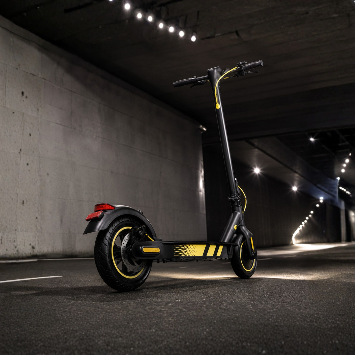 Monopattino elettrico Wheely J04 visto di tre quarti al chiuso