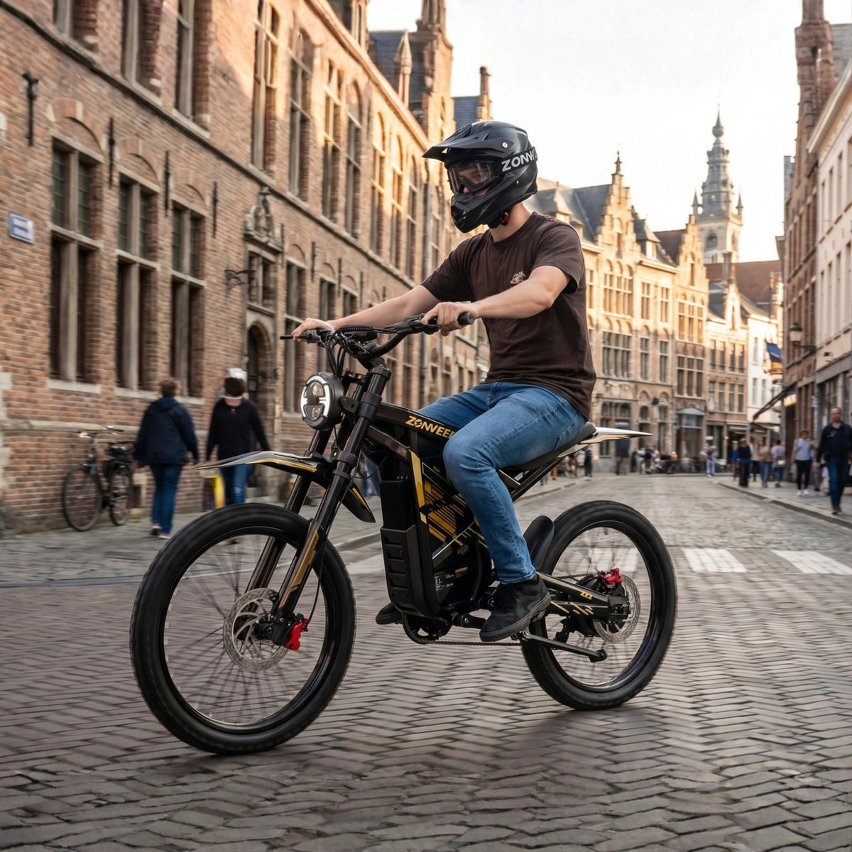ZONVEER ZX3 elcykel med hydrauliska bromsar och full fjädring – Wheelyshop