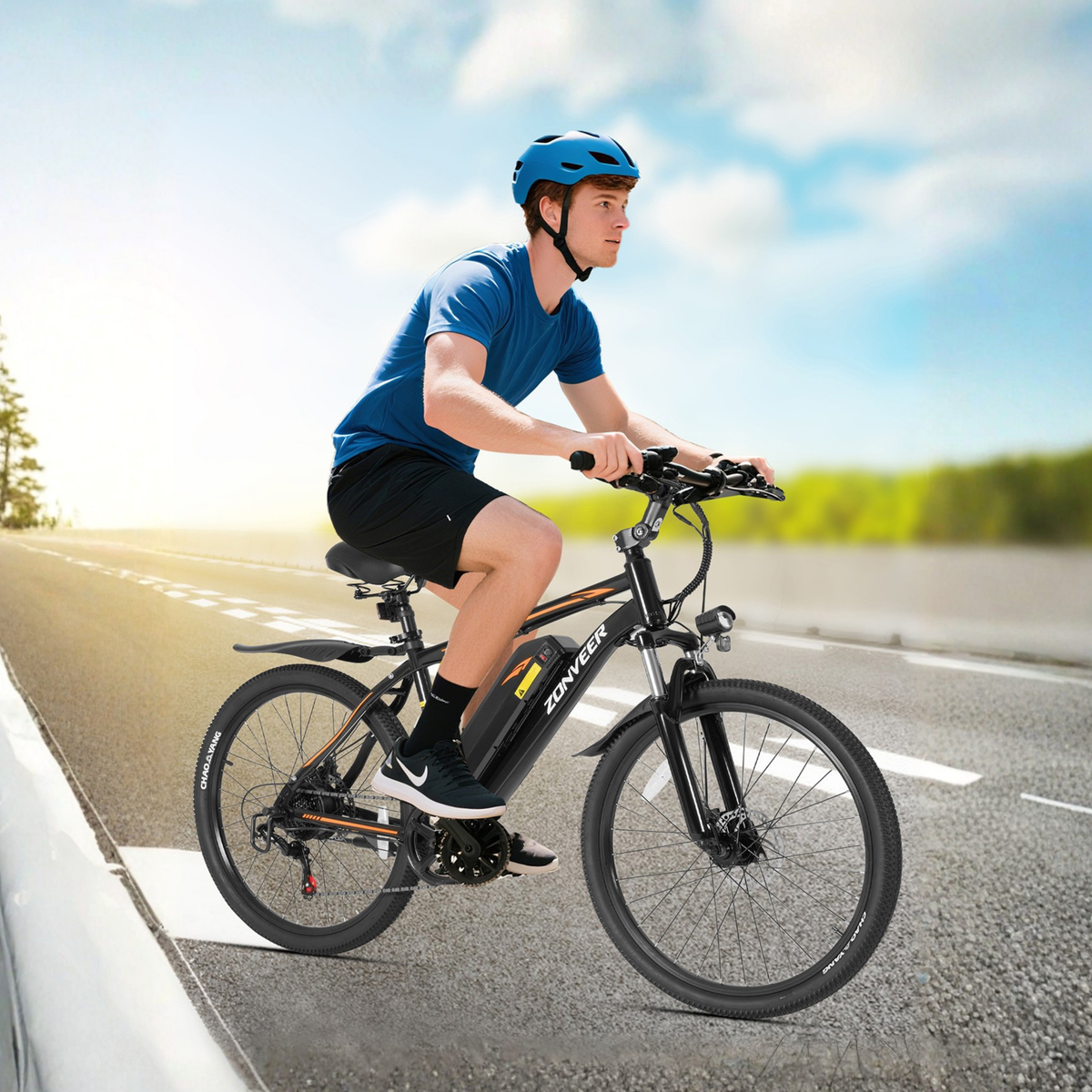 ZONVEER M26 bicicletta elettrica con pneumatici ad aria da 26 pollici – Wheelyshop