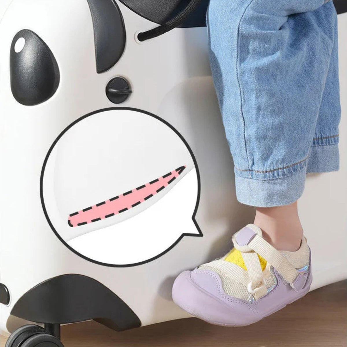 Åkbar resväska för barn – Panda Edition - Åkbar resväska - Wheelyshop