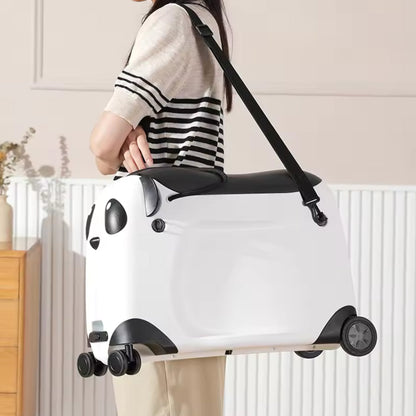 Åkbar resväska för barn – Panda Edition - Åkbar resväska - Wheelyshop
