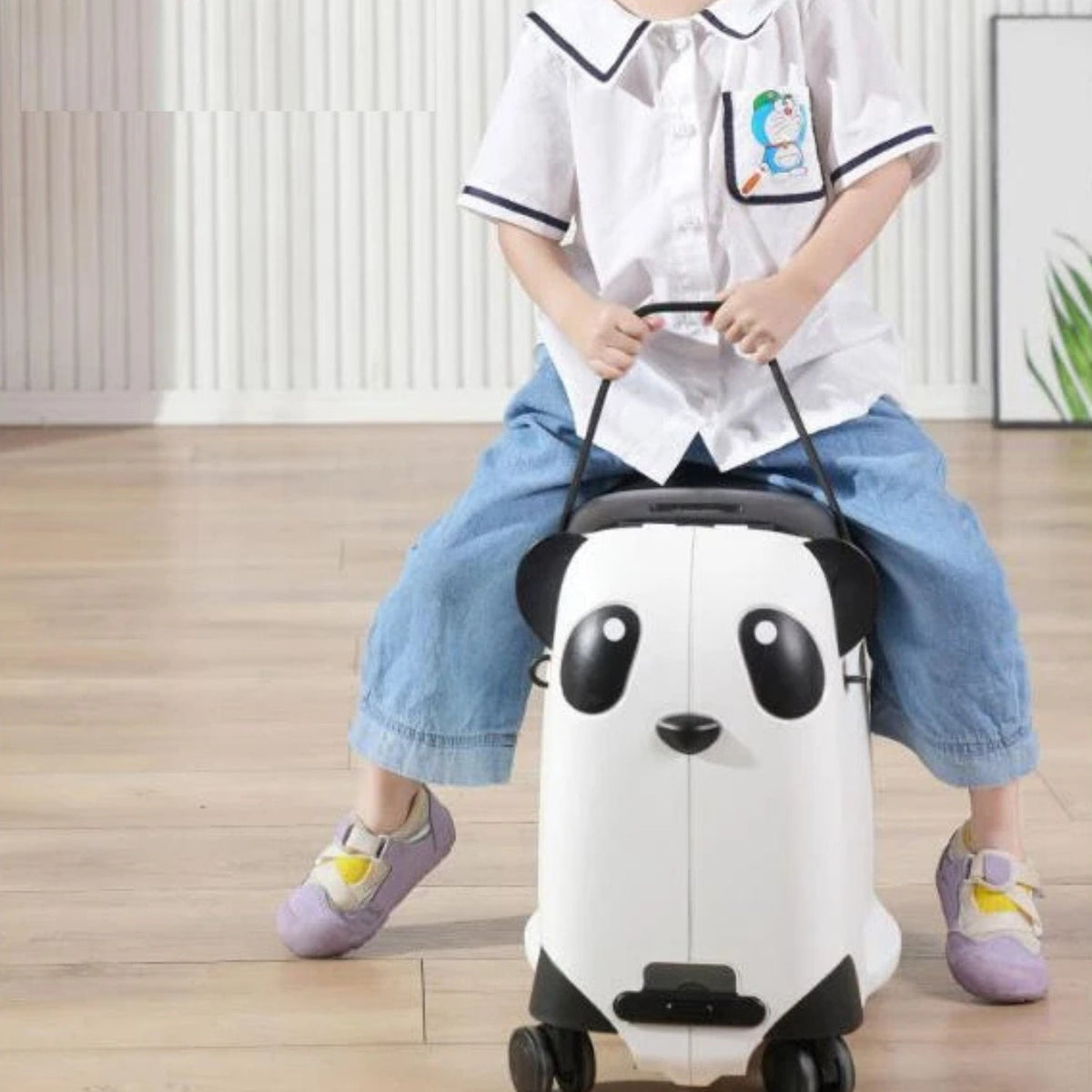 Åkbar resväska för barn – Panda Edition - Åkbar resväska - Wheelyshop