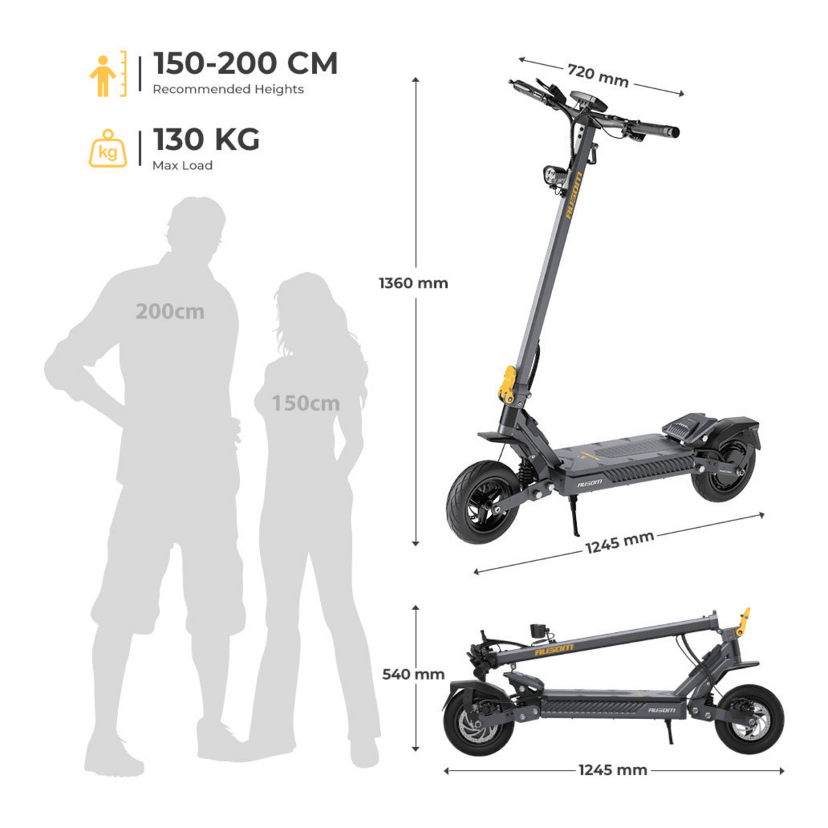 Ausom Gosoul 2 - Elsparkcykel - Wheelyshop