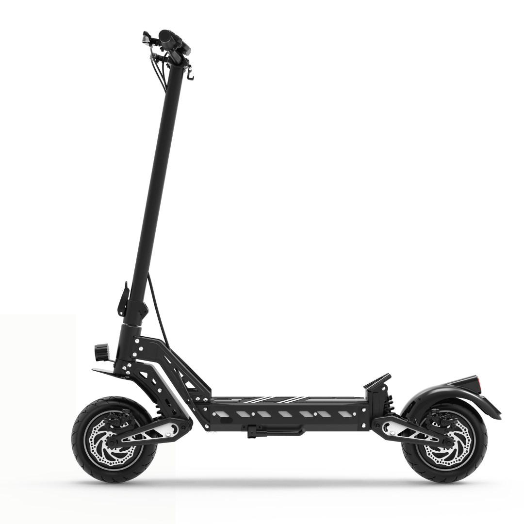 Monopattino elettrico DriveTron DT10 visto di lato in colore nero