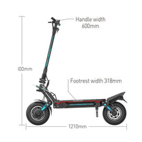 Disegno con le misure del monopattino elettrico DUALTRON NEW STORM LTD in vista laterale