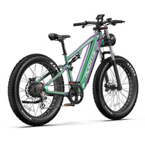 Fat bike elettrica Duotts E26 vista di tre quarti in colore verde