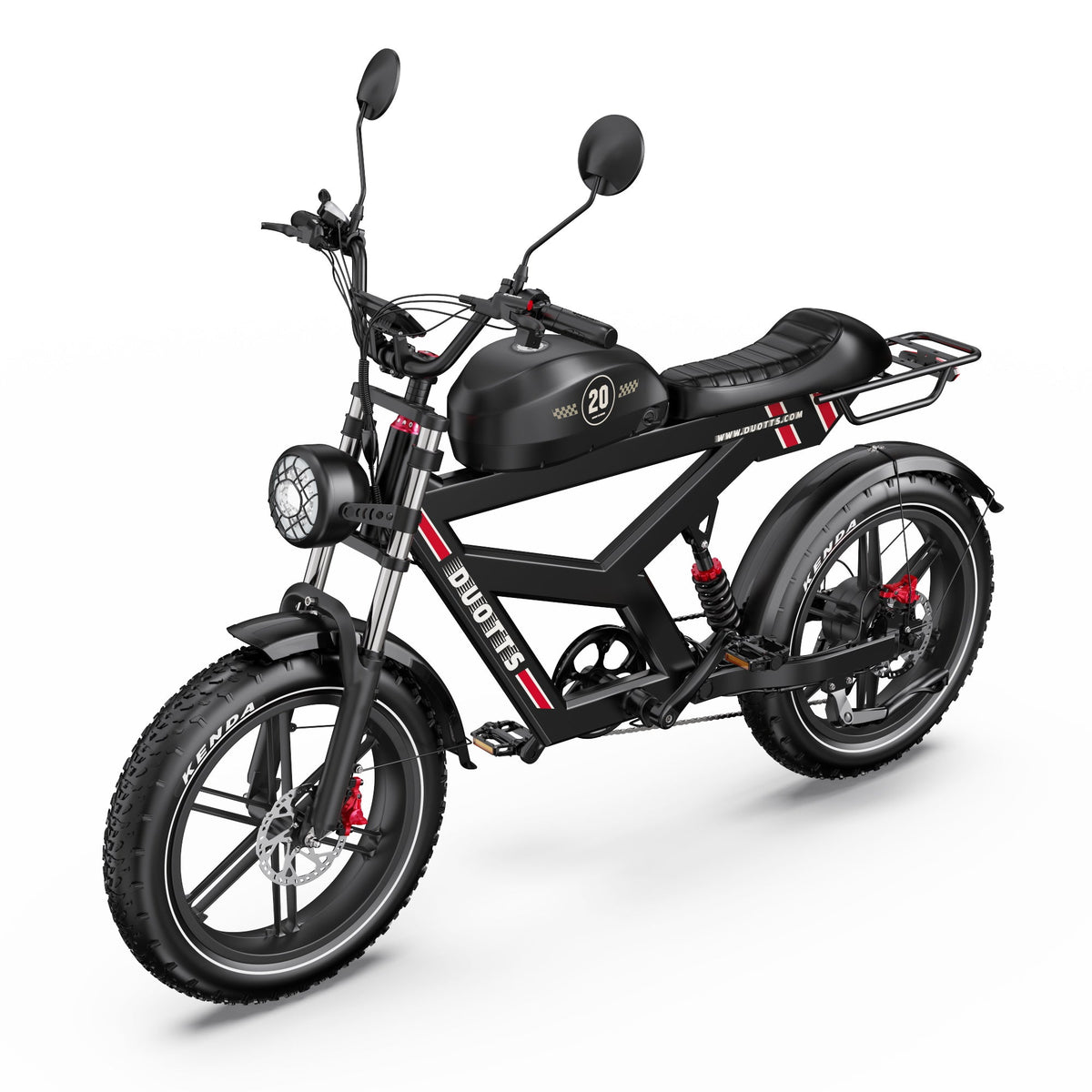 Fat bike elettrica Duotts F20 vista di tre quarti