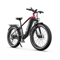 Fat bike elettrica Duotts F26 Lite vista di tre quarti in colore rosso