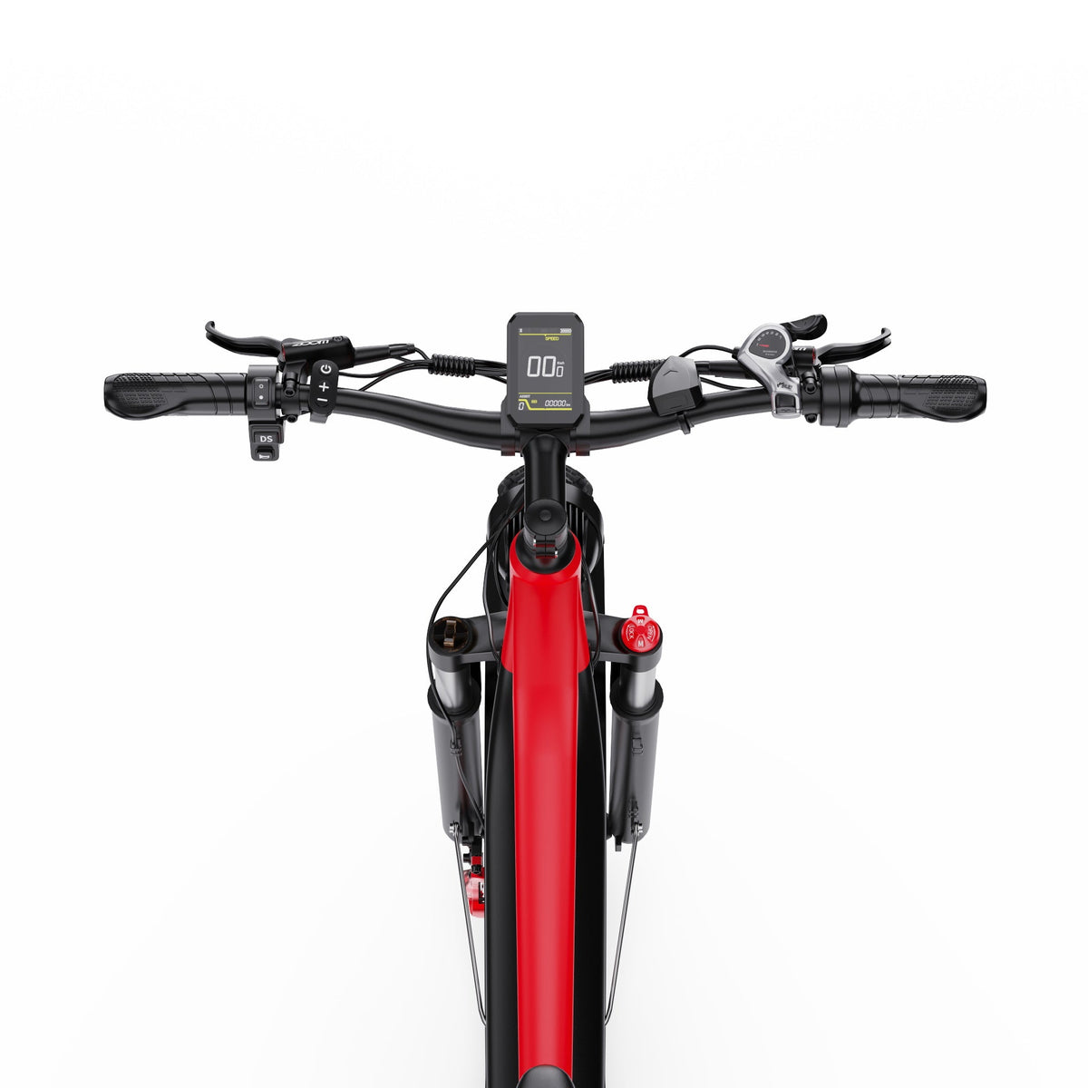 Fat bike elettrica Duotts F26 Lite vista di fronte in colore rosso