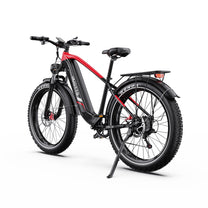 Fat bike elettrica Duotts F26 Lite vista di tre quarti in colore rosso