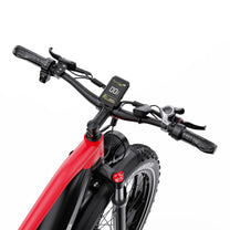 Manubrio della Duotts F26 Lite con display e comandi in colore rosso