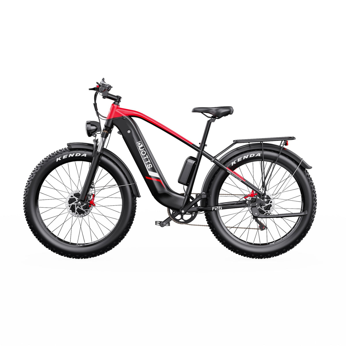 Fat bike elettrica Duotts F26 vista di lato in colore rosso