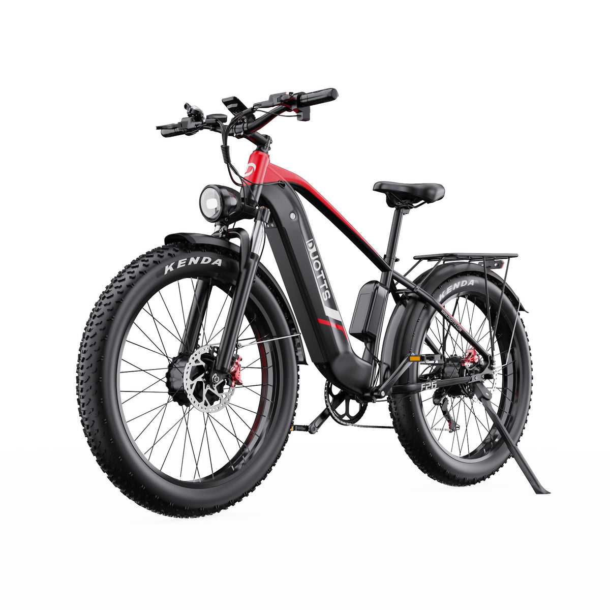 Fat bike elettrica Duotts F26 vista di tre quarti in colore rosso